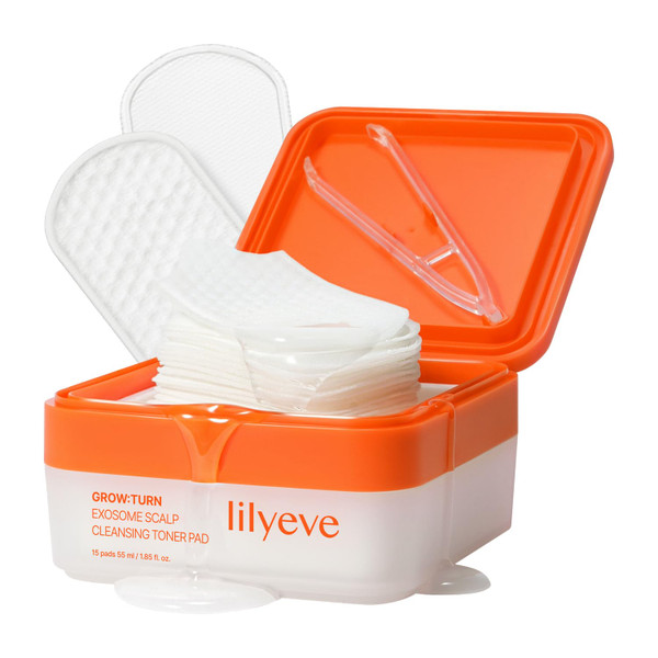 lilyeve GROWTURN Scalp Cleansing Pads for Oily Hair, No-Rinse