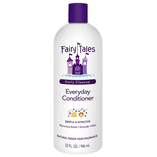 Fairy Tales Daily Cleanse Everyday Kids Conditioner - Gentle Natural Defining Conditioner, Tangle Free, Moisturizing and Hydrating Formula, Clean and Natural Ingredients - Paraben Free - 32 oz.