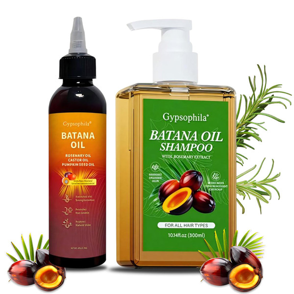 Umex Batana Oil Hair Care Set – Nourishing Shampoo & 4-in-1 Hair Oil – Rosemary, Castor & Pumpkin Seed Oils – Hair Growth Support, Strengthening & Deep Clean – For All Hair Types