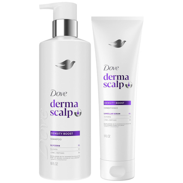 Dove Derma Scalp Sulfate-Free Shampoo and Conditioner Set, Density Boost