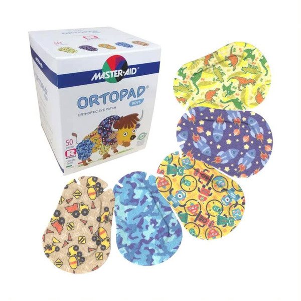 Ortopad® Bamboo Boys Eye Patches, 50/bx, Blue Camo Pack, Reg Size 4+ yr