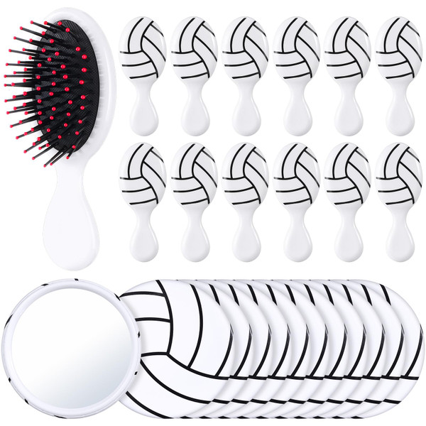 SiliFine 12 Set Volleyball Gifts for Team Girls Bulk Hair Brush