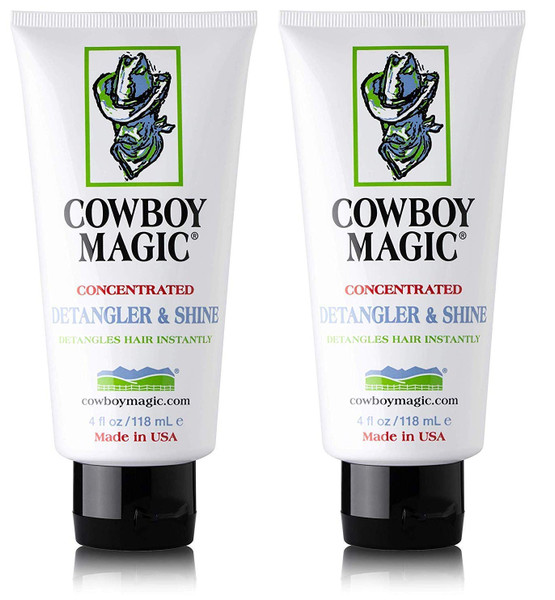 Cowboy Magic Detangler & Shine for Horse, 4 oz - 2 Pack Conditioner, White