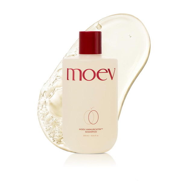 MOEV ANNURCATIN Shampoo | Korean Apple Hair Care for Strength and Volume in Thinning Hair | Adds Lift | Paraben-Free | Suitable for All Hair Types (10.14 fl.oz, Apple & Vanilla)