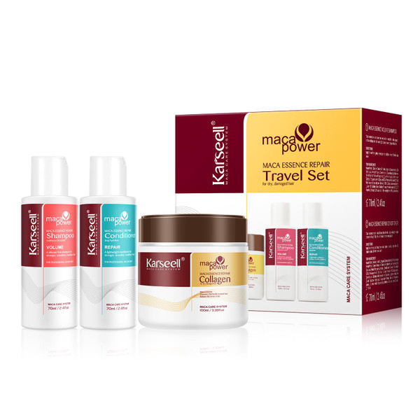Karseell Volumizing Shampoo & Conditioner Travel Set with Collagen Mask