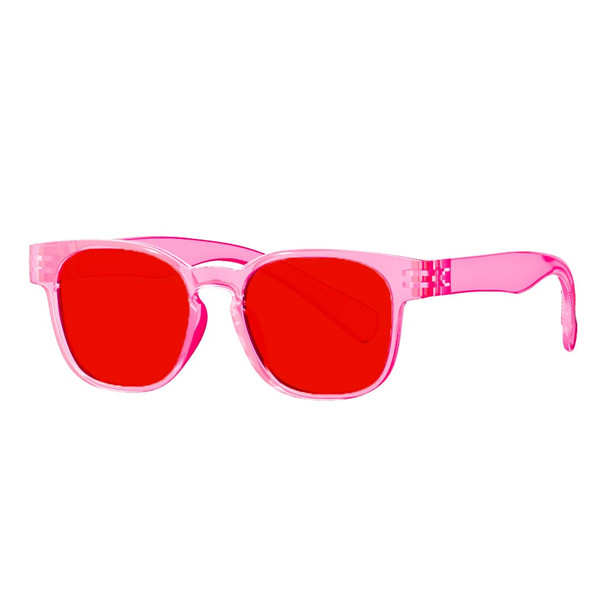 Eyekepper Metalless Sleeping Glasses Blue & Green Light Blocking, Red Lens Night Time Eyeglasses Optimized Sleep +Pink