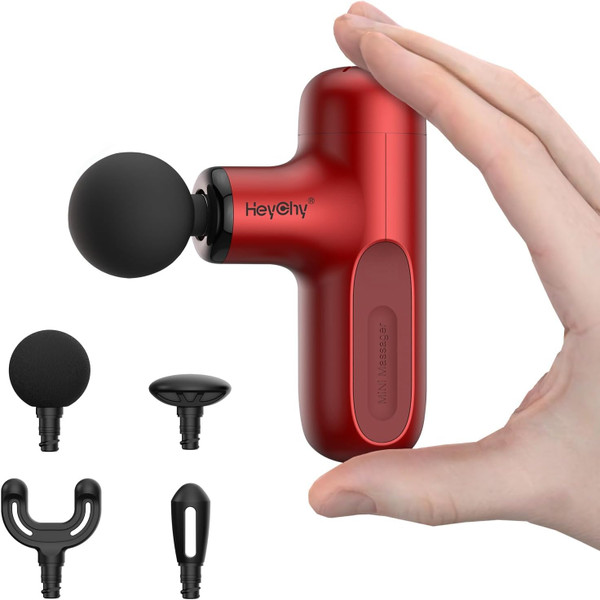 HEYCHY Super Mini Massage Gun, Percussion Deep Tissues Muscle Massager, Compact Sports Travel Massage Gun, Portable Handheld Massager for Her, Home, Athletes, Office