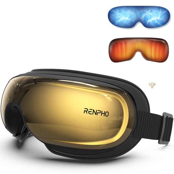 RENPHO Eye Massager with Heat and Cooling Voice Control, Birthday Gifts for Women Men, FSA Eligible HSA, Massaging Eye Mask for Dry Eyes Head Tension and Stress Relief - Eyeris 3