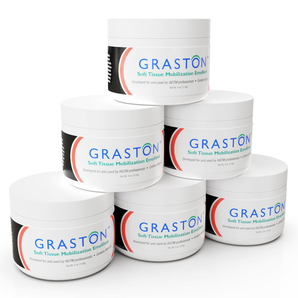 Graston Technique Vitamin E Enriched Emollient Cream - 4oz Jar, Ideal for IASTM Massage Lotion & Massage Cream, Perfect Vitamin E Cream for Massage and Physical Therapy, 6-Pack