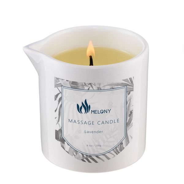 MELONY Lavender Massage Candle, 8.1oz Massage Oil & Lotion Candles for Relaxing Massage, Holiday Gift for Women & Men