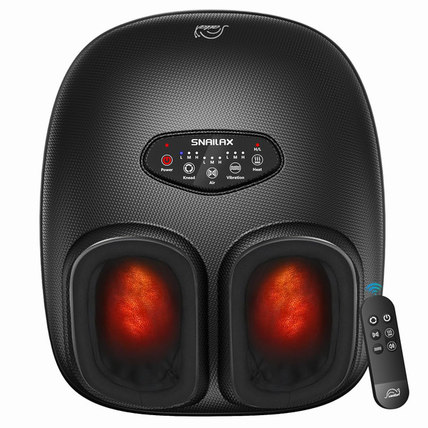 Snailax 2026 Shiatsu Foot Massager with Heat, Deep Kneading, Compression, Vibration,FSA Eligible Hsa Electric Feet Massage Machine for Plantar Fasciitis,Neuropathy, Gifts for Father, Dad