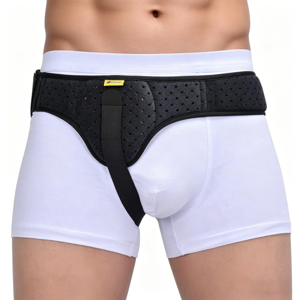 Tenbon Hernia Belt for Men and Women Hernia Support Truss for Inguinal Groin Left or Right Side Adjustable Waist Strap, Surgery Men’s Inguinal Brace for Pain Relief Recovery (Small)