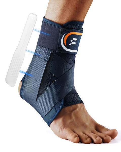 Fitomo Ankle Brace for Men Women with Quick Lace Up, Adjustable Figure 8 Compression Support for Achilles Tendonitis, Ankle Sprain & Swelling Relief for Volleyball, Running & Daily Wear, S