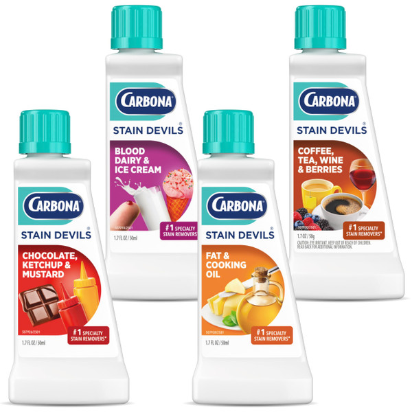 Carbona Liquid Stain Devil Food Clean Up Combo Set | Spot Stain Remover for Clothes