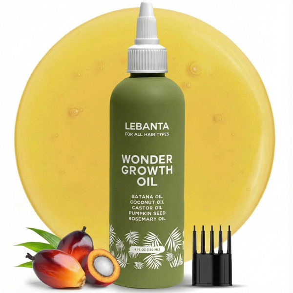 Lebanta Batana Oil For Hair Growth - 100% Pure, Raw & Natural Blend With Organic Castor, Pumpkin Seed, Coconut and Rosemary Oil - Thicker, Stronger Hair Gifts For Men & Women Scalp (1 Pack)