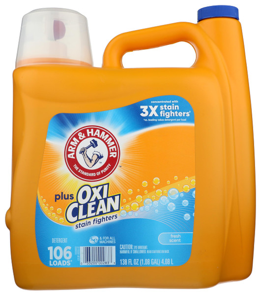 Arm & Hammer, Liquid Detergent Oxi Clean Fresh Scent, 138 Fl Oz