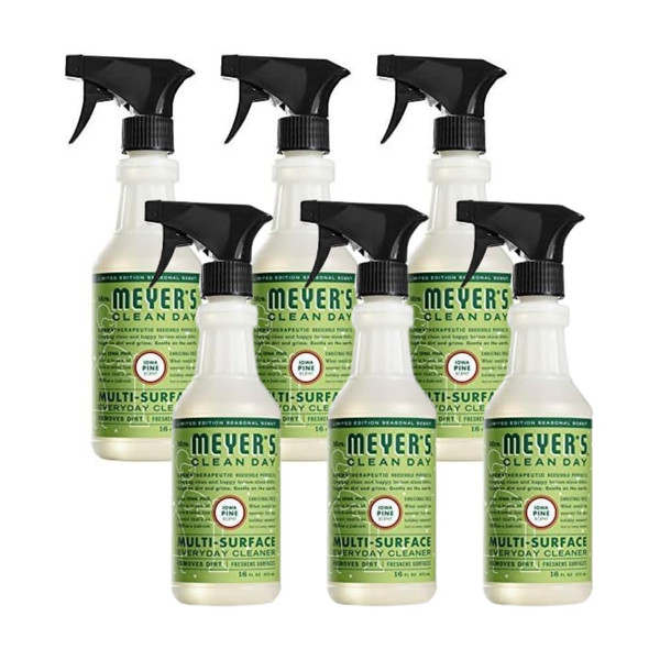 Mrs. MEYER'S CLEAN DAY Multi-Purpose Cleaner Spray Iowa Pine, 16 Fl Oz (Pack of 6)