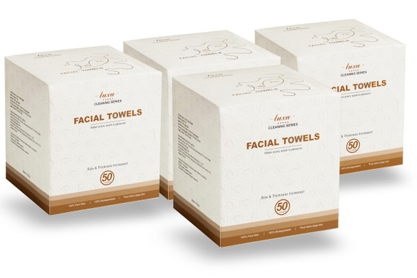 Face Towels,Facial Towels,200 Ct Disposable Face Towel, 9.8"X9.8"Face Cloths, Makeup Remover Face Towelettes Disposable,Disposable Face Cloths for Sensitive Skin,USDA Biobased Clean Face Towel