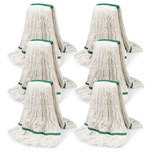 20oz Heavy Mop Replace Head, 6 Pack Commerical Replacement Mop，mop Head Replacement，Reusable Mop Head Refills-Replacement Mop Heads Suitable for Heavy Commercial Industrial Residential Areas