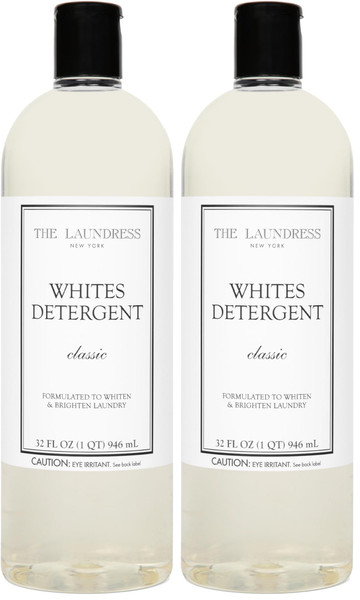 The Laundress Whites Detergent, Concentrated Laundry Detergent Liquid, Whiten & Brighten Clothes, Tough on Stains, Classic Scent, 32 oz. (Pack of 2)