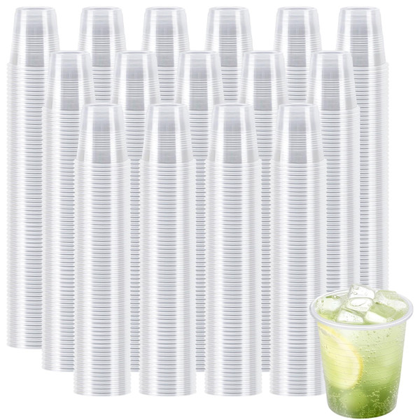 Clawsoff 1500 Pack 3 oz Plastic Cups, Clear Disposable Plastic Cups Bulk, Small Mouthwash Cup, Cold Drinking Cup for Travel, Bathroom, Home, Picnic