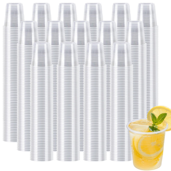 BYSNOW 1500 Pack 3 oz Clear Plastic Cups, Small Bathroom Cups, Disposable Mouthwash Cups, Cold Plastic Drinking Cups for Party, Picnic, Travel, Soda, Juice