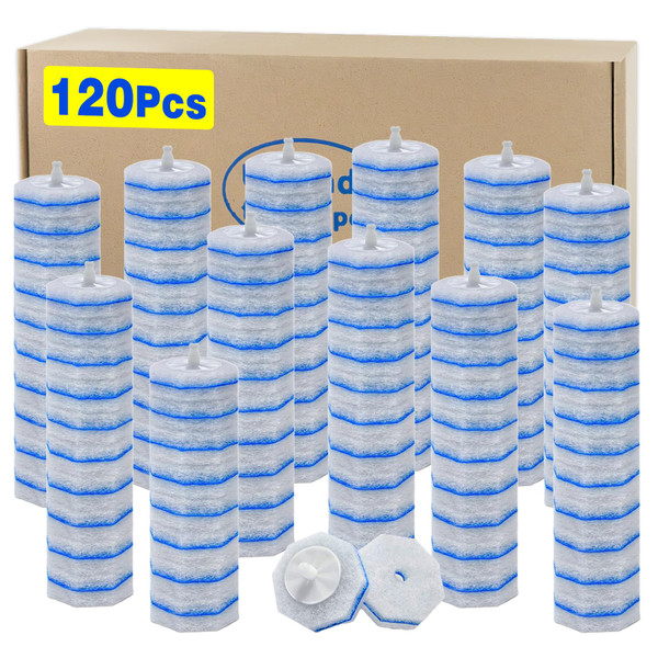 120 Count Toilet Bowl Brush Head Refills Compatible with Clorox Toilet Cleaning System, Upgrade Fiber Bowl Cleaner for Closestool Cleaning.(not included brush rod)