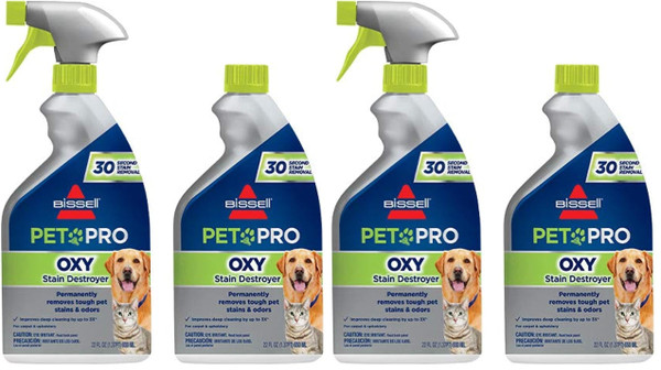 Bissell PET PRO OXY Stain Destroyer for Carpet and Upholstery, 22 oz, 17739, 2 Count (Pack of 2)