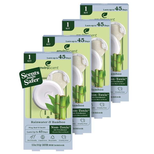 Enviroscent Plug Hub™ Starter Kit 4ct – Rainwater & Bamboo