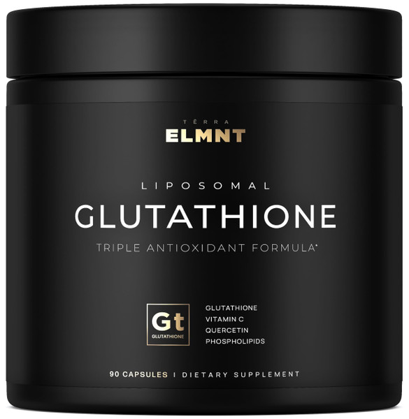 2150mg Super Liposomal Glutathione Supplement w. Vitamin C, Quercetin & Pure L Glutathione 2000mg Triple Action Formula Glutathione Liposomal Supplement w. Phospholipid Layer - 90 Pills, Non-GMO