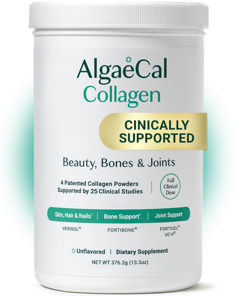 ALGAECAL Collagen Peptides Powder – Multi Collagen Peptides with VERISOL®, FORTIGEL®, UC-II®, FORTIBONE®, Hydrolyzed Collagen for Women & Men, Type 2 Collagen, 30 Servings (1 Pack)