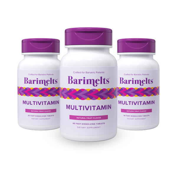 BariMelts Multivitamin, 180 Fast-Dissolving Tablets (3-Month Supply), Sugar-Free Bariatric Multivitamin for Women, Natural Fruit Flavor​