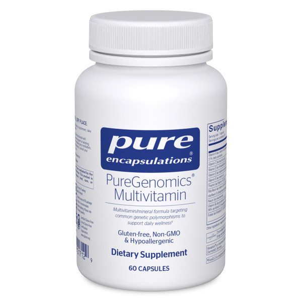 Pure Encapsulations PureGenomics Multivitamin - Supplement to Support Nutrient Requirements of Common Genetic Variations* - with Vitamin A,B,C,D,E, K & Minerals - 60 Capsules