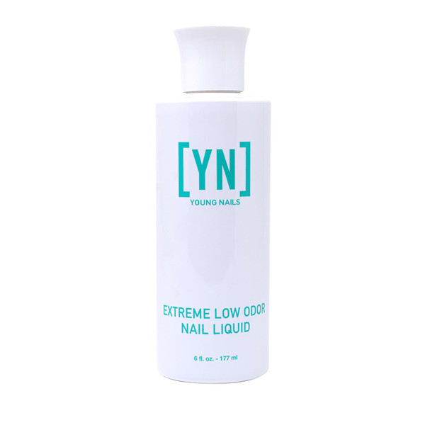 Young Nails Extreme Low Odor Nail Liquid Monomer for Acrylic Nail Powder - Professional Liquid Monomer, Acrylic Nails at Home, Extreme Low Odor, MMA Free, Non-Yellowing, 6 Fl Oz