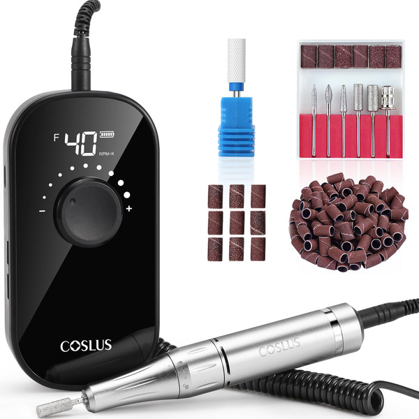 COSLUS E51 Professional Nail Drill Portable Long-Lasting Electric Nail File