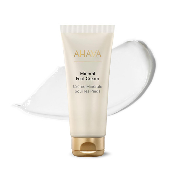 AHAVA Dead Sea Water Mineral Foot Cream - Nourishes & Hydrates Dry Soles, Prevents Cracks & Irritations, with Witch Hazel Leaf, Osmoter blend, Jojoba, Avocado, Sweet Almond & Wheat Germ Oil, 5.1 Fl.Oz