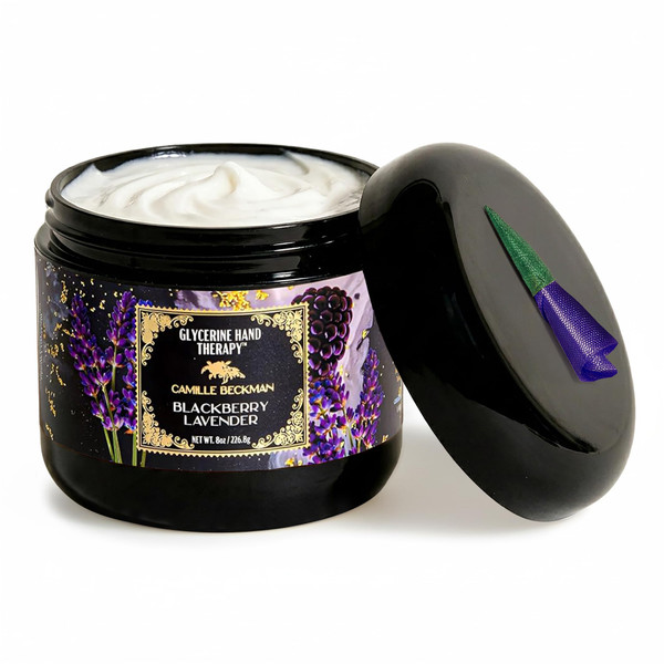 Camille Beckman Glycerine Hand Therapy Cream, Blackberry Lavender, 8 Ounce