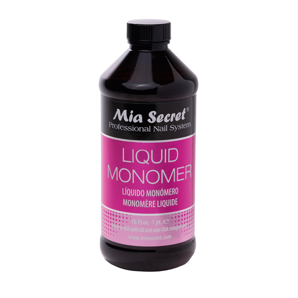 16 oz Mia Secret Liquid Monomer - Professional Acrylic Nail Liquid for Acrylic Powder - EMA monomer