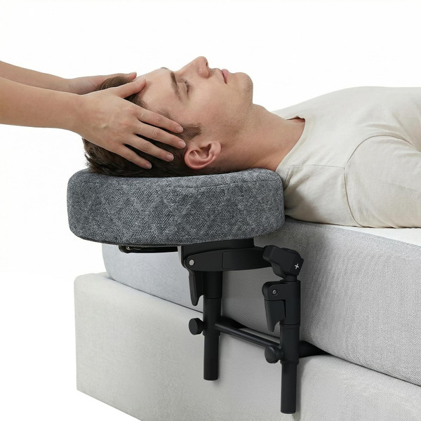 Aucoza Massage Headrest for Bed, Massage Face Cradle at Home, Adjustable 18" Height Massage Head Holder for Sleeping Mattress, Comfortable Face Down Pillow After Eye Surgery