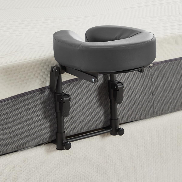 HoMove Massage Headrest for Bed, Adjustable Massage Face Cradle at Home, Portable Bed Massage Head Holder, Massage Table Head Rest for Salon Spa, Face Down Pillow After Eye Surgery, Dark Gray