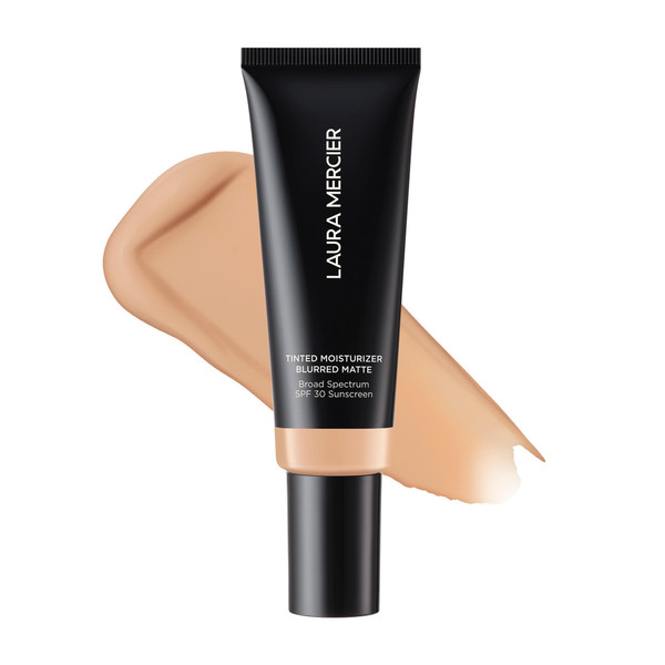 Laura Mercier Tinted Moisturizer Blurred Matte with SPF 30: 24HR+ Shine Control and Blurring, Long Lasting, Sheer to Light, Buildable Coverage, Blurs the Look of Pores, Skin Tint, 2C Oak