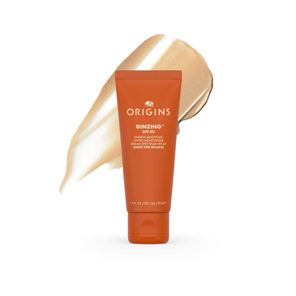 Origins GinZing Energy-Boosting Tinted Moisturizer with SPF 40 | Hydrates & Perfects | Skin Tint with Caffeine and Ginseng, 1.7 Fl Oz