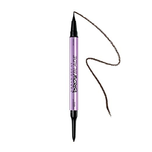 Urban Decay Brow Blade 2-in-1 Eyebrow Pen & Waterproof Pencil - Smudge-proof, Transfer-resistant, Up to 24HR Wear, Ink Stain & Creamy Brow Pencil - Dark Drapes (dark brown)