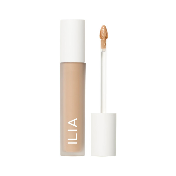ILIA - Skin Blur Serum Concealer | Self-Setting 12-Hour Wear | Medium Coverage | Crease-Resistant | Hydrating | Safe for Sensitive Skin, Clean, Cruelty-Free & Vegan (18N Silk, 0.2 fl oz | 6 ml)