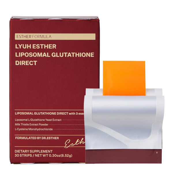 ESTHER FORMULA Liposomal Glutathione Strips (30 ct) - Glutathione Direct, Antioxidant Support, Skin Glow Support | Sublingual Fast-Absorbing Oral Strips | Korean Supplements