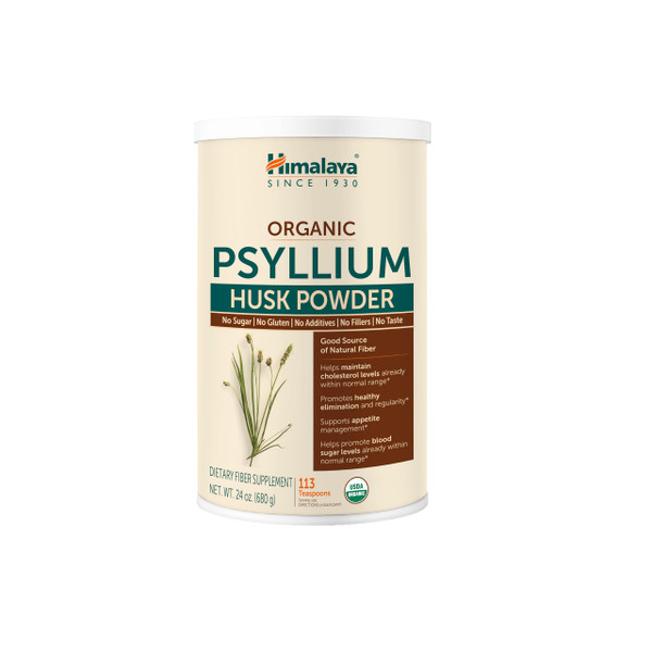 Himalaya Organic Psyllium Husk Powder Supplement, Unflavored, 24 oz