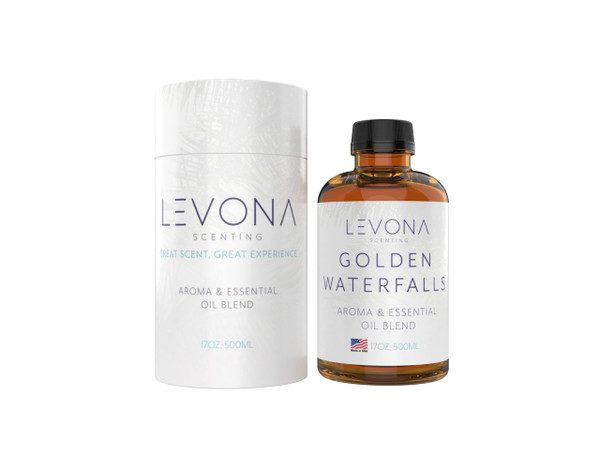 Levona Scent Pure Essential Oils for Diffusers for Home, Hotel & Office - Golden Waterfalls Essential Oils for Diffuser Oil and Humidifiers - Home Luxury Scents - Scented Fragrance Oil Blends