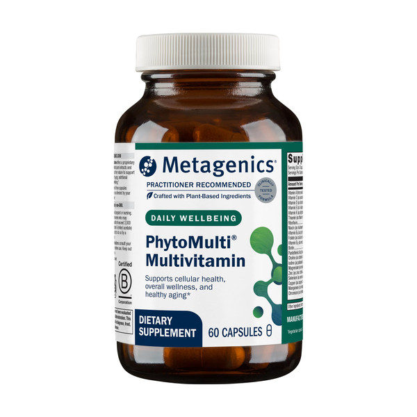 Metagenics PhytoMulti Multivitamin - 20+ Essential Vitamins & Minerals with Phytonutrients - Supports Healthy Aging, Cellular Health, Energy & Immune Function - Non-GMO & Gluten-Free - 60 Capsules