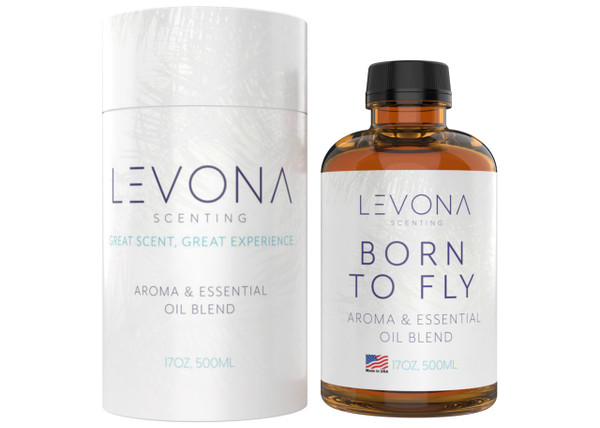 Levona Scent Essential Oil for Diffuser: Home Luxury Scents Fragrance Oil - Aroma Diffuser Oil Refill - Hotel Oil Diffuser Essential Oils for Humidifiers - 500 Ml/ 17oz Essential Oils - Born to Fly