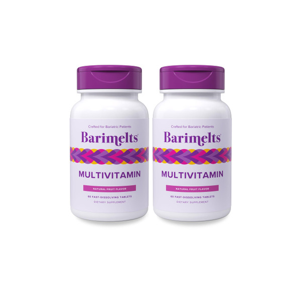BariMelts Multivitamin, 120 Fast-Dissolving Tablets (2-Month Supply), Sugar-Free Bariatric Multivitamin for Women, Natural Fruit Flavor​
